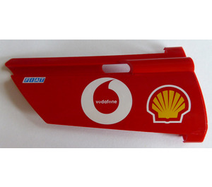 LEGO Rojo 3D Panel 21 con Shell y Vodafone logo Pegatina (44350)