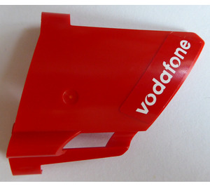 LEGO Red 3D Panel 22 with 'vodafone' Sticker (44352)