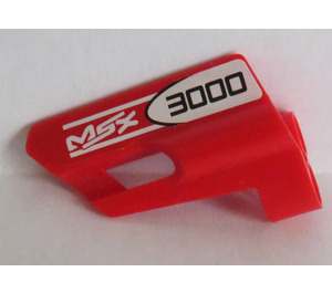 LEGO Red 3D Panel 24 with 'MSX 3000' Sticker (47712)