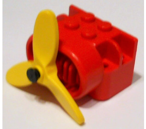 LEGO rouge Airplane Moteur Bloquer avec Propellor