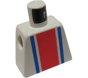 LEGO Rood en Blauw Team Player met Number 11 op achterzijde Torso zonder armen (973)