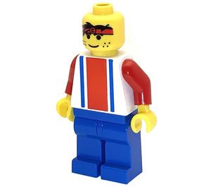 LEGO rot und Blau Team Player mit Number 3 Minifigur