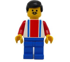 LEGO Red and Blue Team Player with Number 4 on Back Minifigure