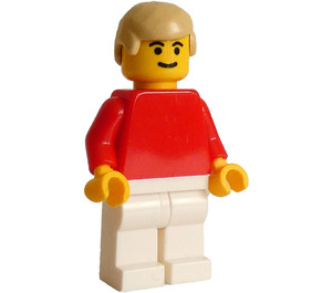 LEGO Rojo y Blanco Team Player 2 Minifigura