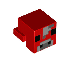 LEGO Red Animal Head with Mooshroom Head with Nose Pattern 1 with Nose Pattern 1 (26160)