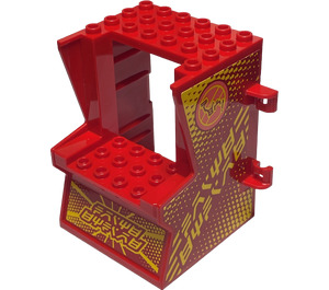 LEGO Red Arcade Game Cabinet 6 x 6 x 7 with Fire Game Sticker (65067)