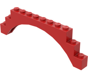 LEGO Red Arch 1 x 12 x 3 without Raised Arch (6108 / 14707)
