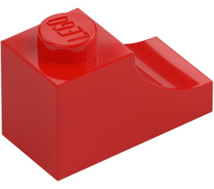 LEGO Rood Boog 1 x 2 Omgekeerd (78666)