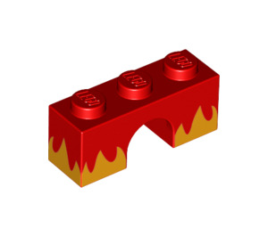 LEGO Red Arch 1 x 3 with Flames (4490 / 17488)