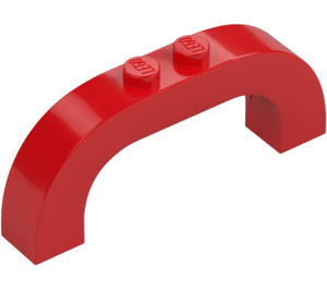 LEGO Red Arch 1 x 6 x 2 with Curved Top (6183 / 24434)