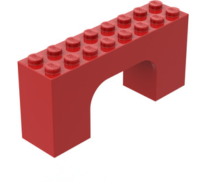 LEGO Czerwony Łuk 2 x 8 x 3 (4743)