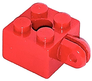 LEGO Red Arm Brick 2 x 2 with Arm Holder with Hole and 1 Arm