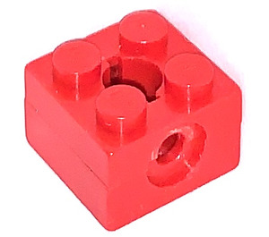 LEGO Rood Arm Houder Steen 2 x 2 met Gat