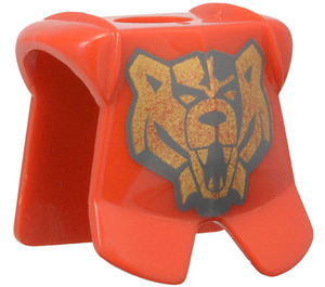 LEGO Rojo Armadura Breastplate con Pierna Protection con Gold Oso (2587 / 53215)