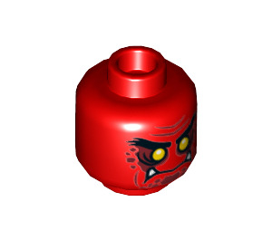 LEGO Red Ash Attacker Minifigure Head (Recessed Solid Stud) (3626 / 23869)