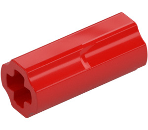 LEGO Red Axle Connector (Smooth with 'x' Hole) (59443)