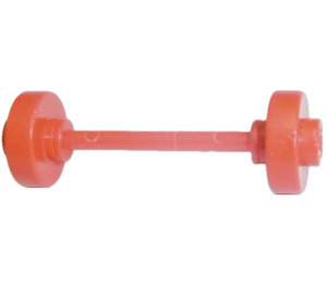 LEGO Red Axle with Wheels in same color