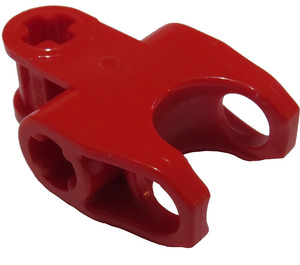 LEGO Red Ball Connector with Perpendicular Axelholes and Flat Ends and Smooth Sides and Sharp Edges and Closed Axle Holes (60176)