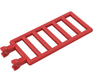 LEGO Red Bar 7 x 3 with Double Clips (5630 / 6020)