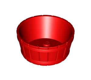 LEGO rouge Baril 4.5 x 4.5 avec trou d'axe (64951)