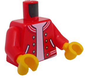 LEGO Rød Baseball Jakke Minifigur Overkropp (973 / 76382)