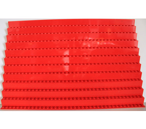 LEGO Red Baseplate  10.3 x 30.4 x 17.5 - molded terraced pattern (storage rack for 9550)