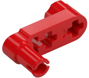 LEGO Rojo Barra 3 x 0.5 con Knob y Pin (33299 / 61408)