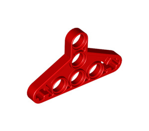 LEGO rouge Faisceau 3 x 5 x 0.5 Triangle Mince Type 1 (2905)
