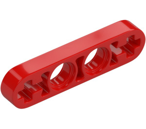 LEGO Rood Balk 4 x 0.5 Dun met As Gaten (32449 / 63782)