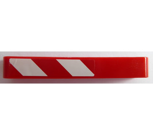 LEGO Red Beam 7 with Red and White Danger Stripes (Right) Sticker (32524)