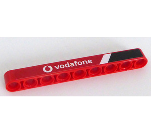LEGO Red Beam 9 with 'vodafone', Stripe - Right Sticker (40490)