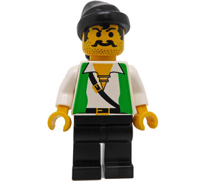 LEGO Red Beard Runner Pirate with Green Vest Minifigure