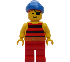 LEGO rouge Beard Runner avec rouge et Noir Rayures Shirt Figurine