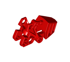 LEGO rouge Bionicle Foot Matoran avec Balle Socket (Sommets plats) (62386)