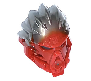 LEGO Red Bionicle Mask with Flat Silver Back (24148)