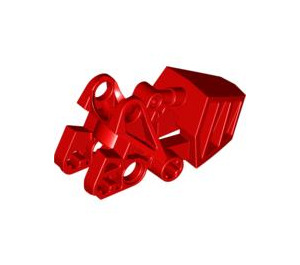 LEGO rouge Bionicle Toa Foot avec Rotule (Sommets arrondis) (32475)