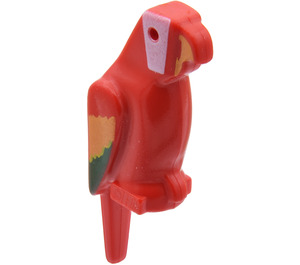 LEGO Rot Vogel mit Multicolored Gefieder mit schmalem Schnabel (2546 / 81376)