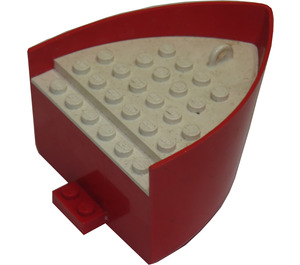 LEGO Rouge Bateau Section Arc 5 x 6 x 3 & 1/3 avec Blanc Deck