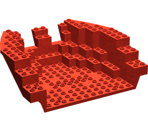 LEGO Red Boat Stern 16 x 14 x 5 & 1/3 Hull Inside (2559)
