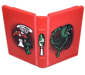 LEGO Rosso Book 2 x 3 con Vine Monster e Mushroom Decorazione (33009 / 40482)