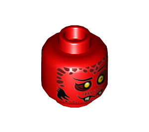 LEGO rot Bookkeeper Minifigure Kopf (Einbau-Vollbolzen) (3626 / 24271)