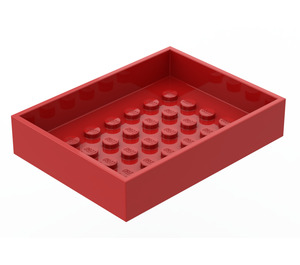 LEGO rot Box 6 x 8 x 1.3 Unterseite