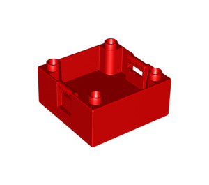 LEGO Red Box with Handle 4 x 4 x 1.5 (18016 / 47423)