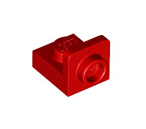 LEGO rouge Support 1 x 1 avec 1 x 1 assiette En haut (36840)