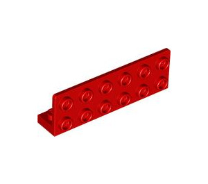 LEGO rot Halterung 1 x 6 mit Platte 2 x 6 Oben (5090)