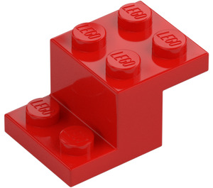 LEGO Red Bracket 2 x 3 with Plate and Step with Bottom Stud Holder (73562)