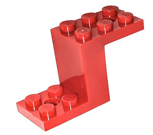 LEGO Rood Beugel 2 x 5 x 2.3 zonder Stud houder aan de binnenzijde (6087)