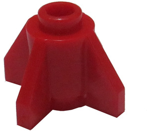 LEGO Red Brick 1 x 1 Round with Fins (4588 / 52394)