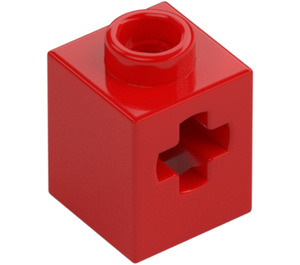 LEGO Rood Steen 1 x 1 met As gat (73230)