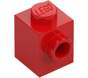 LEGO Rood Steen 1 x 1 met Nop aan Eén Kant (87087)